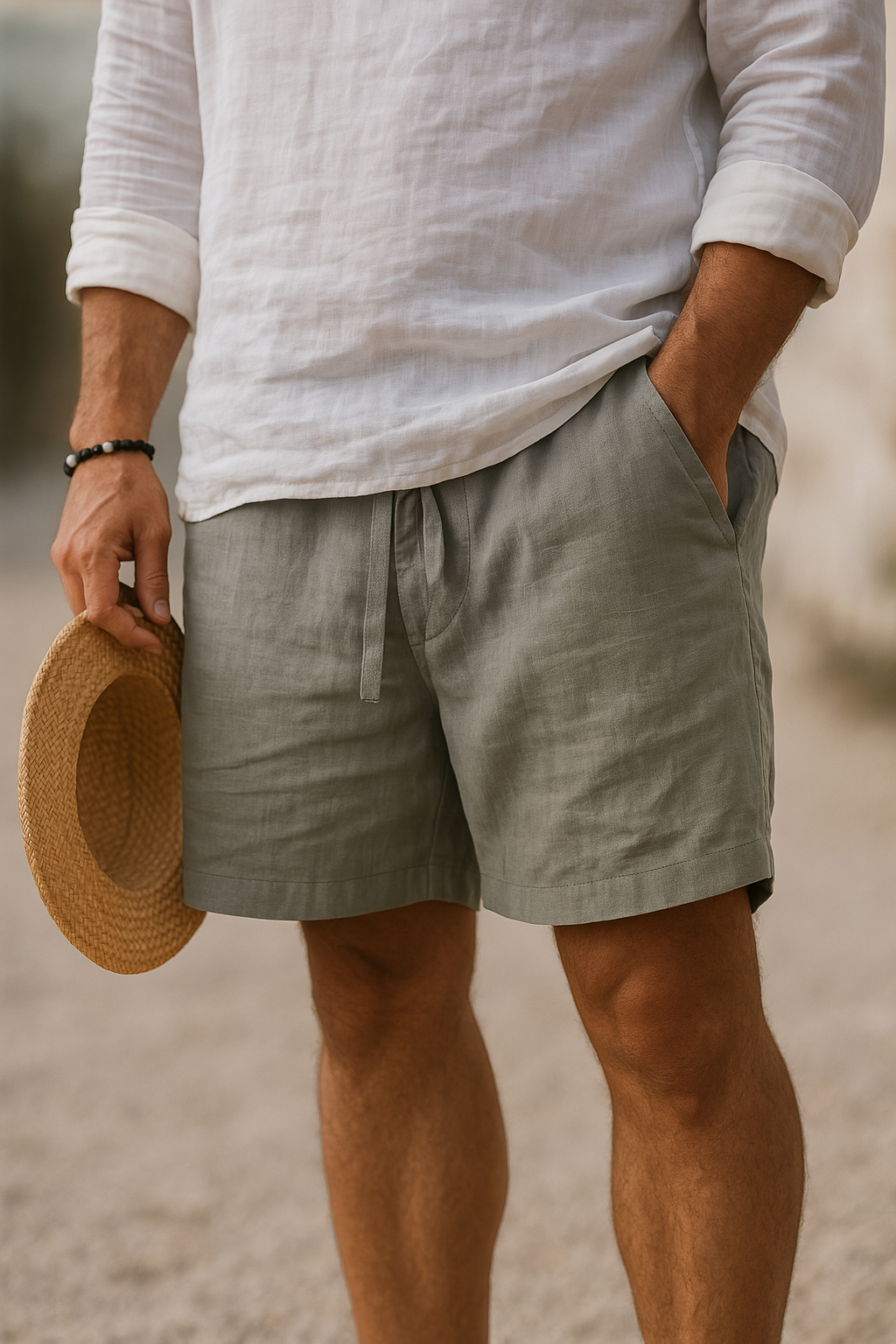 Lorenzo - Pantalon en Coton-Lin