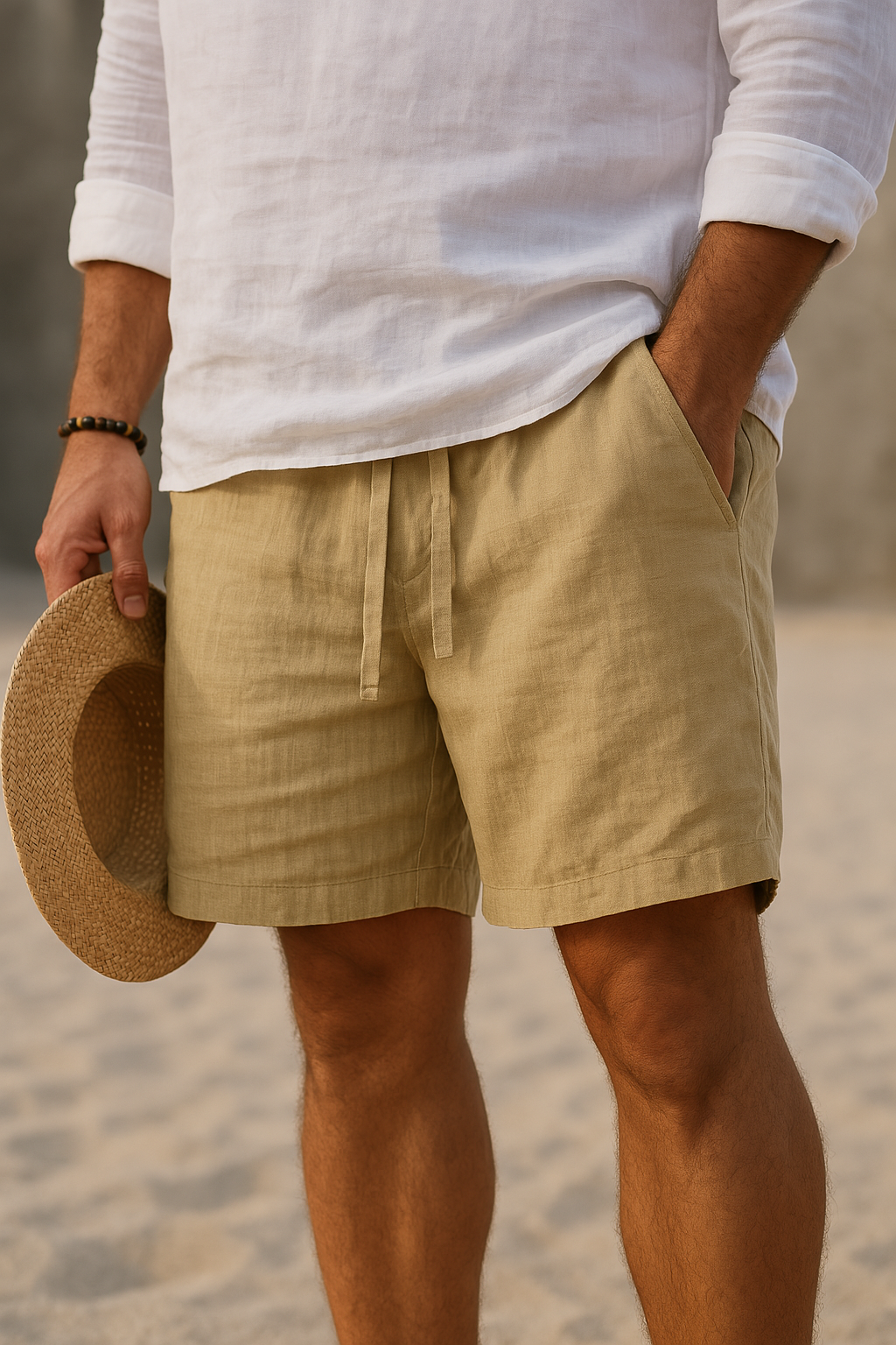 Lorenzo - Pantalon en Coton-Lin