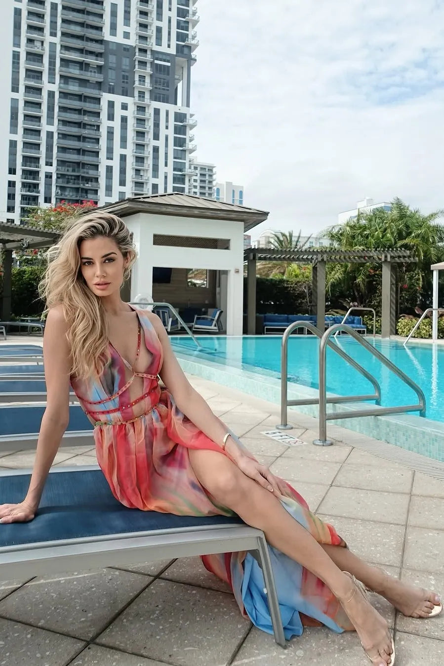 Freya - Robe Longue Peinte à la Main