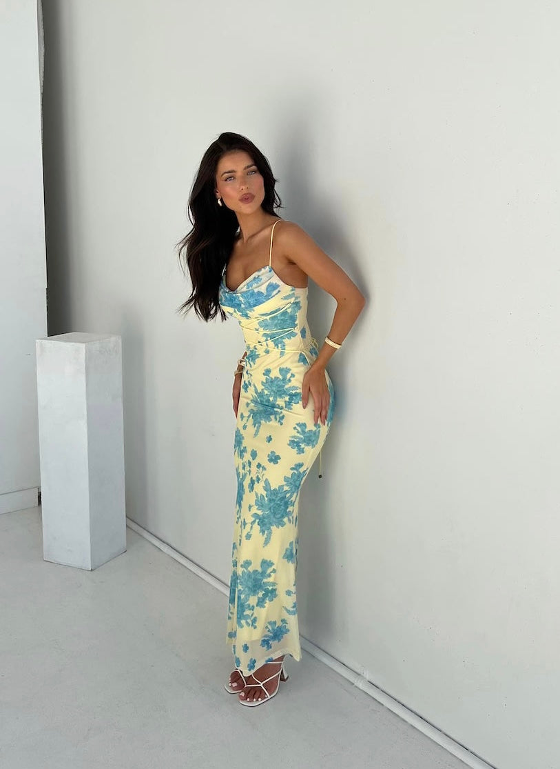 Indie - Robe maxi fleurie sans manches