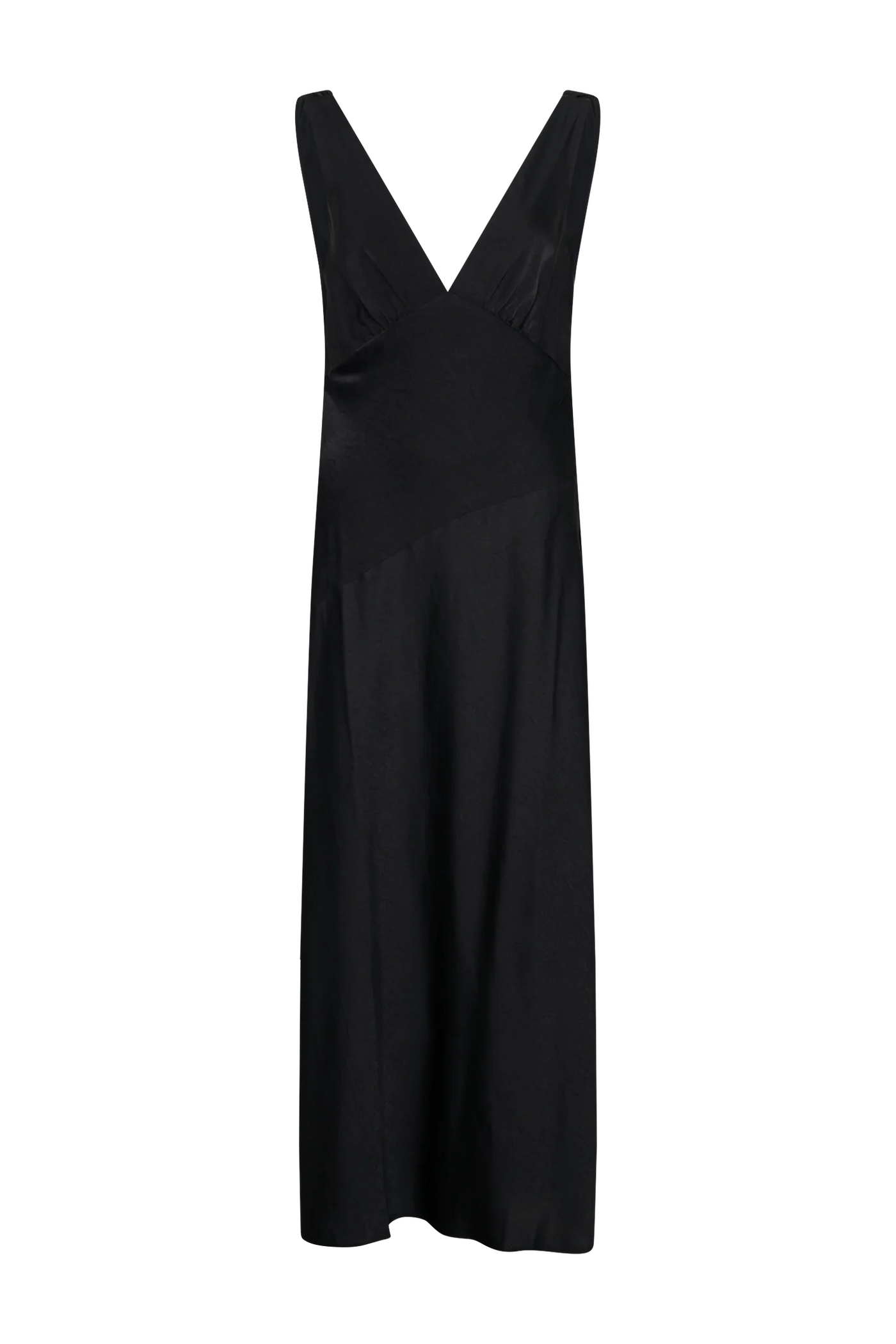 Nadia - Robe Longue Satinée à Dos Drapé