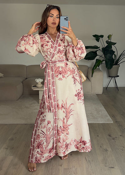 Soline - Robe longue à motif floral