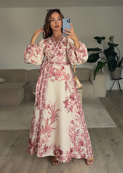 Soline - Robe longue à motif floral
