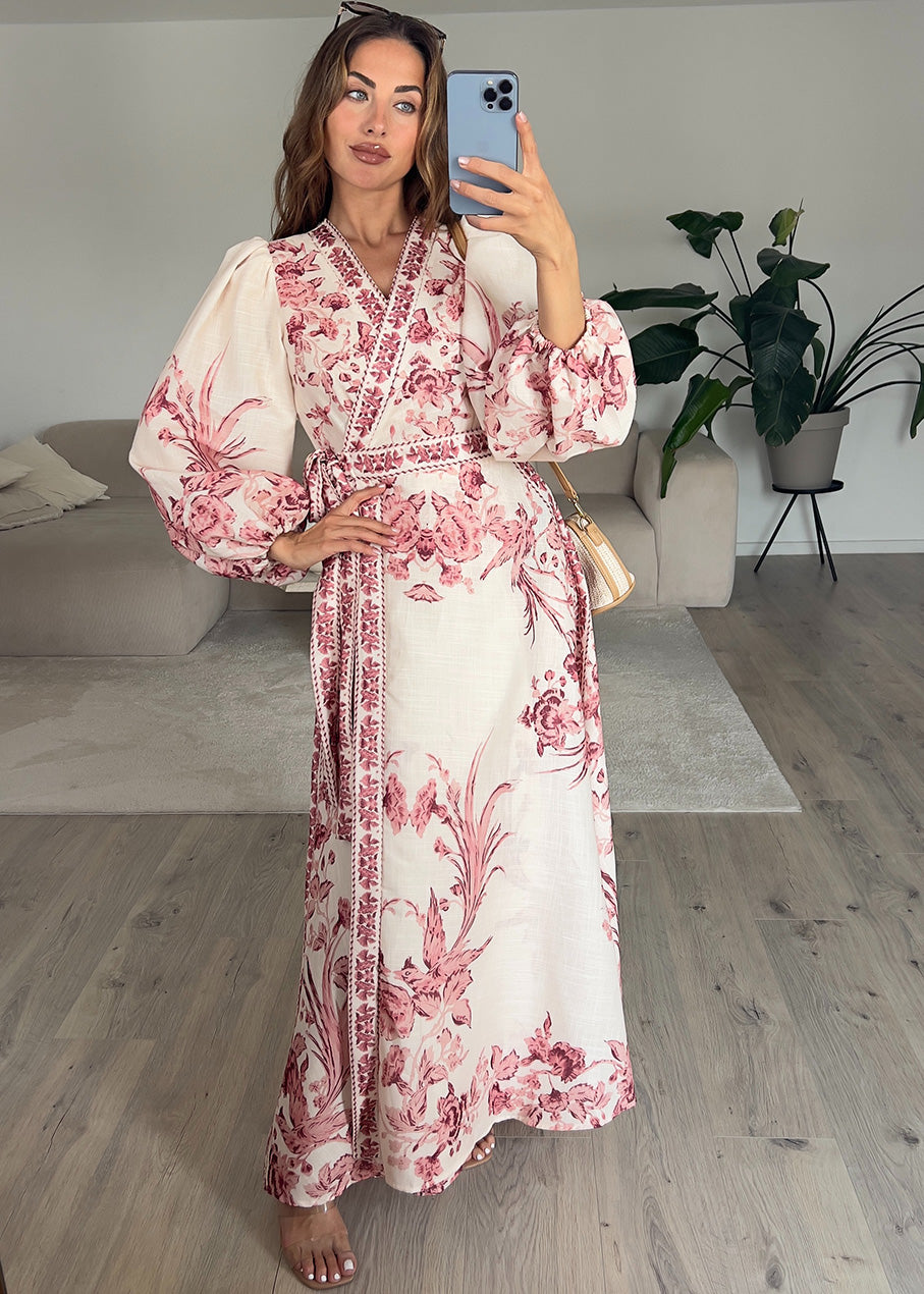 Soline - Robe longue à motif floral