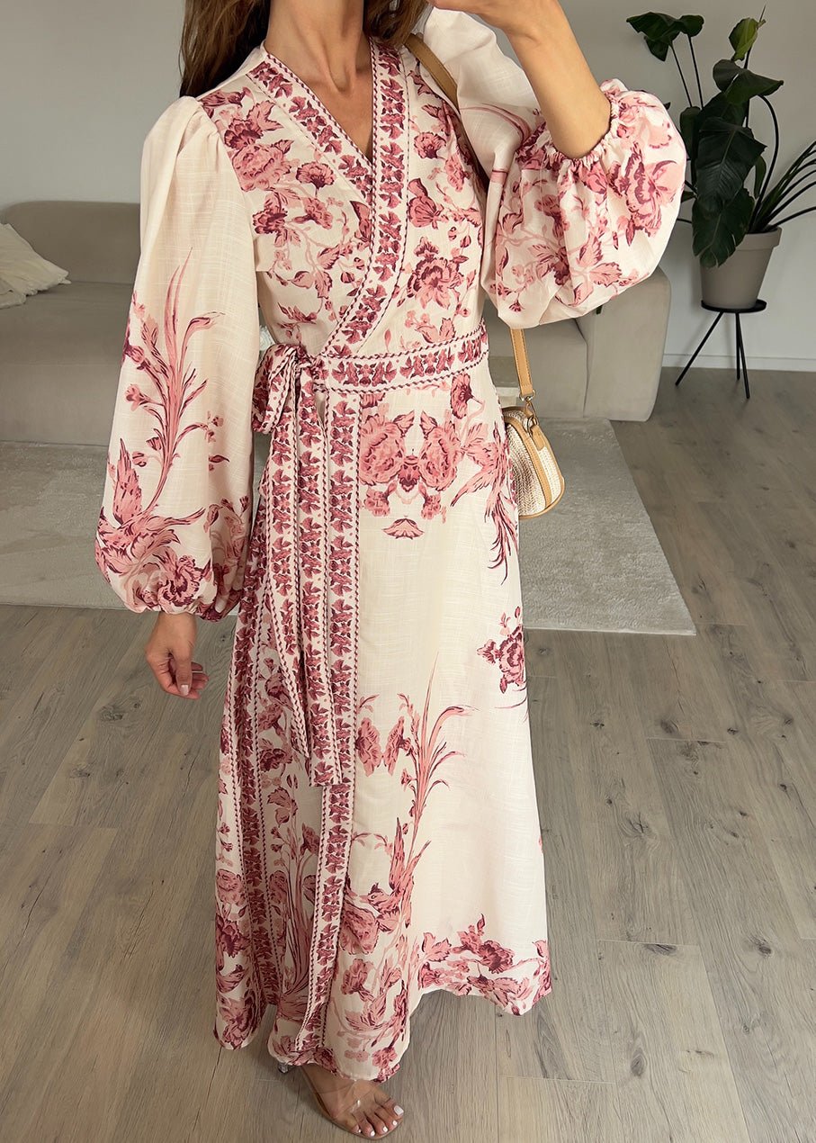 Soline - Robe longue à motif floral