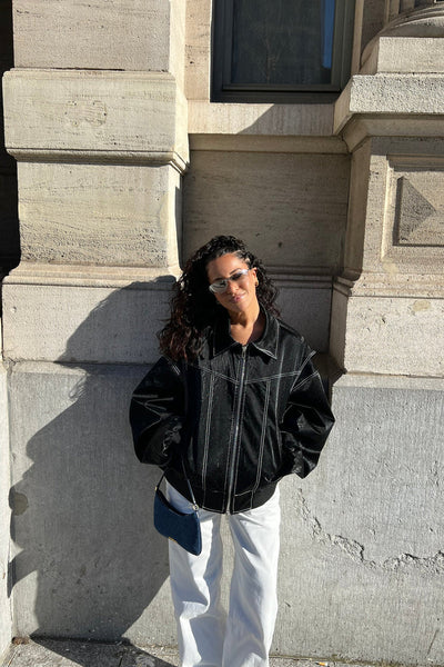 Marilou - Veste oversize à contraste de matières