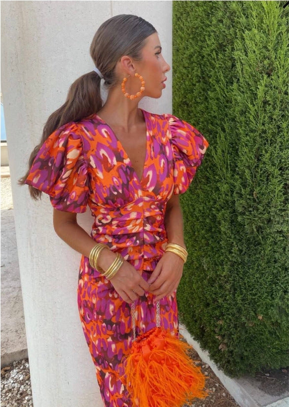 Marisol – Robe colorée à plis