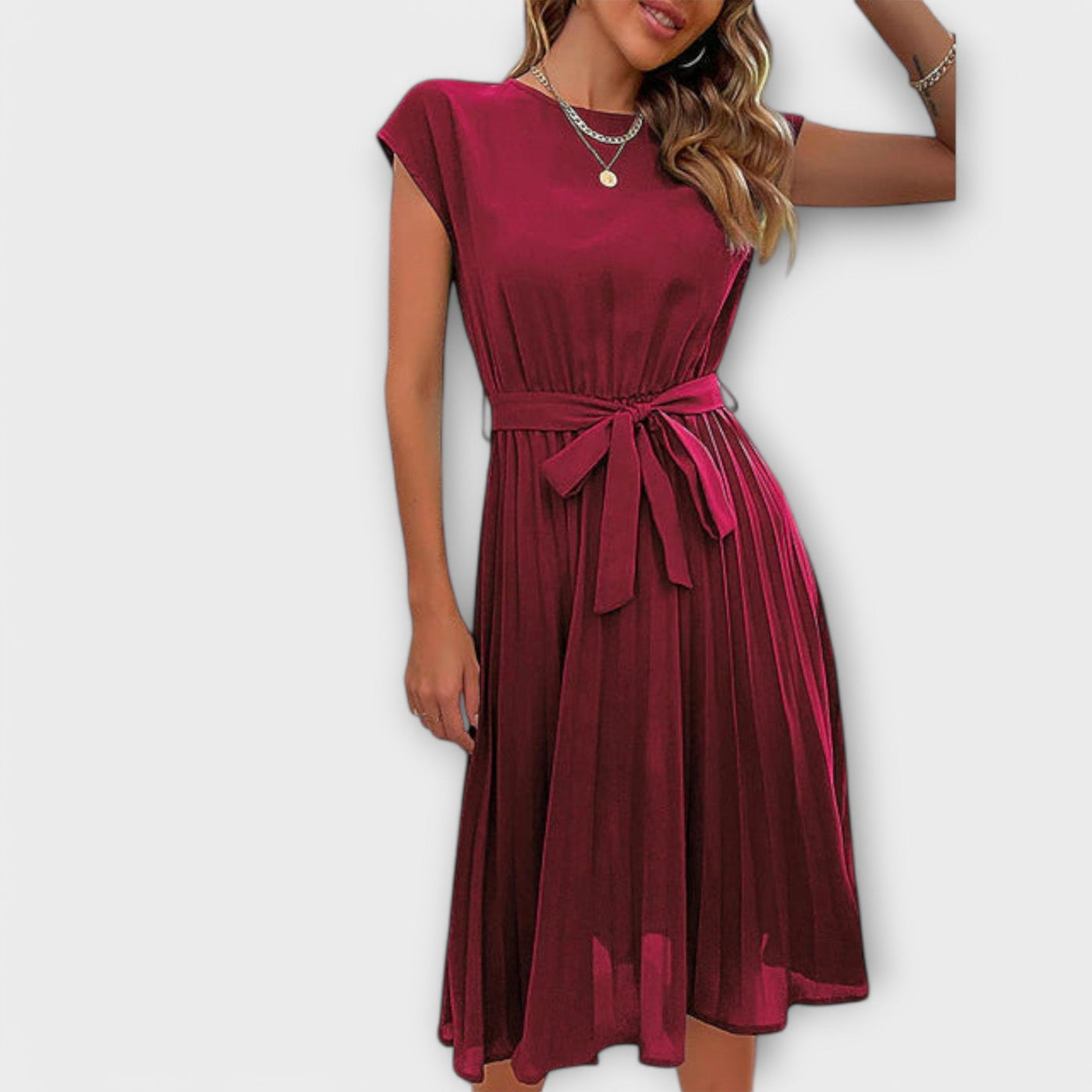 Claire – Robe Plissée Décontractée