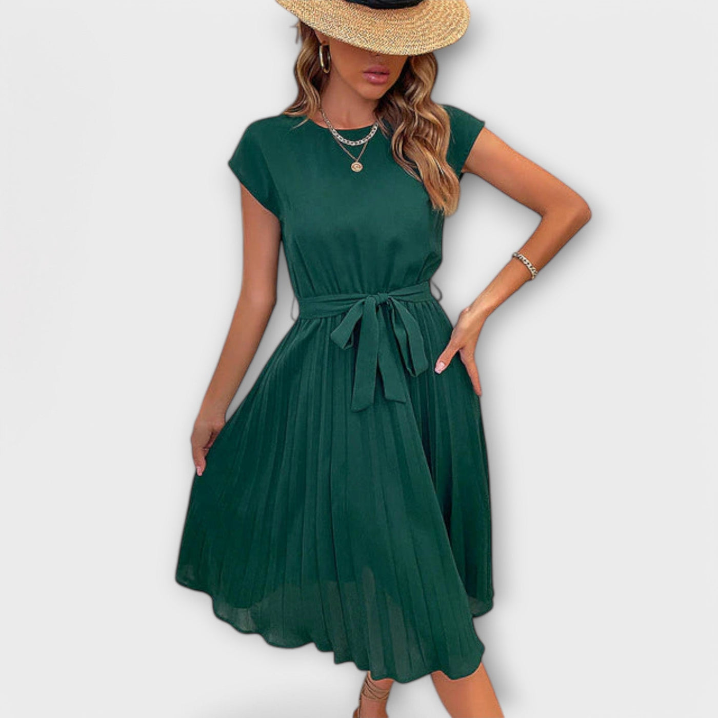 Claire – Robe Plissée Décontractée