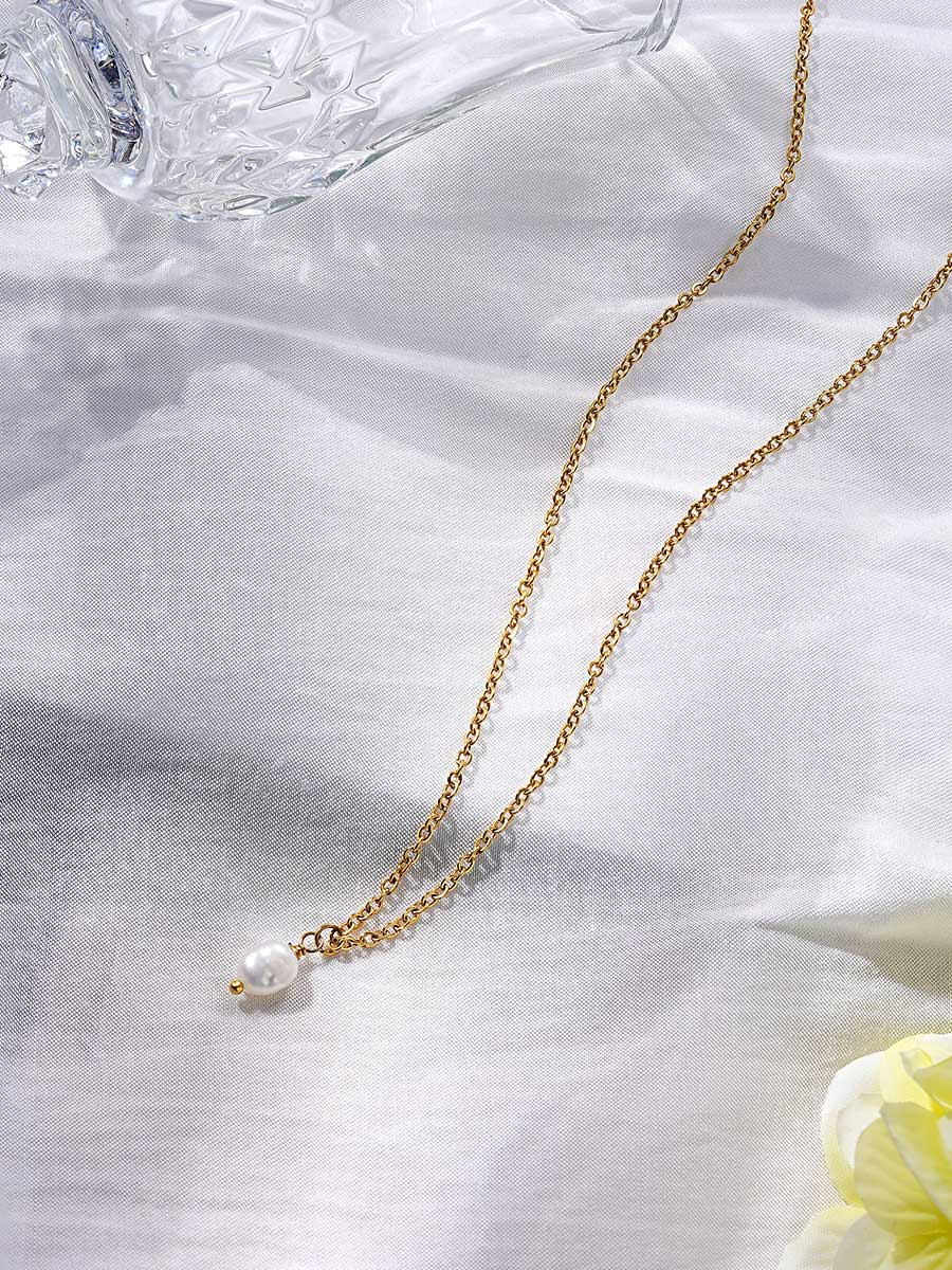 Simple Pearl Pendant – Collier avec Pendentif Perle