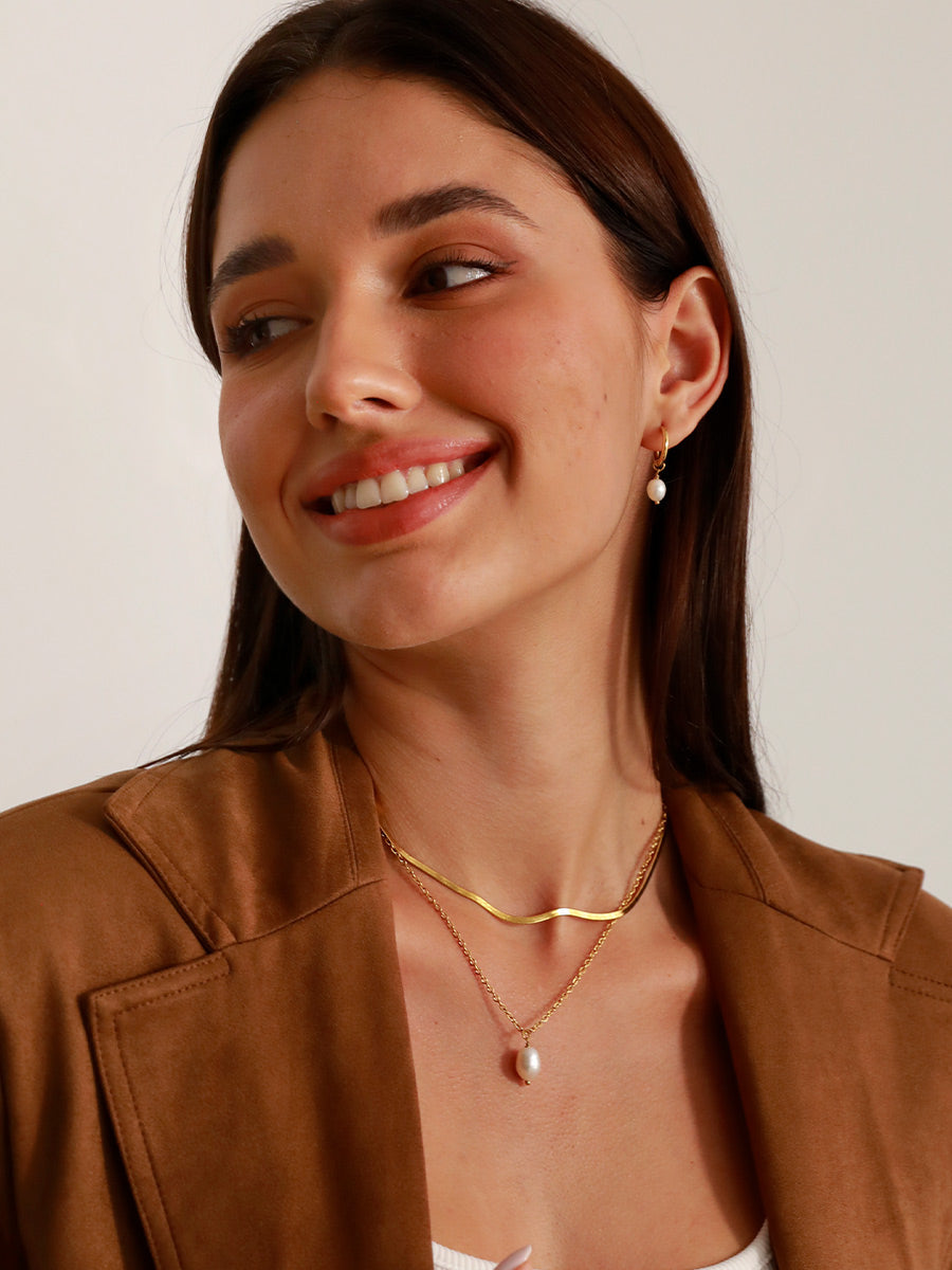 Simple Pearl Pendant – Collier avec Pendentif Perle