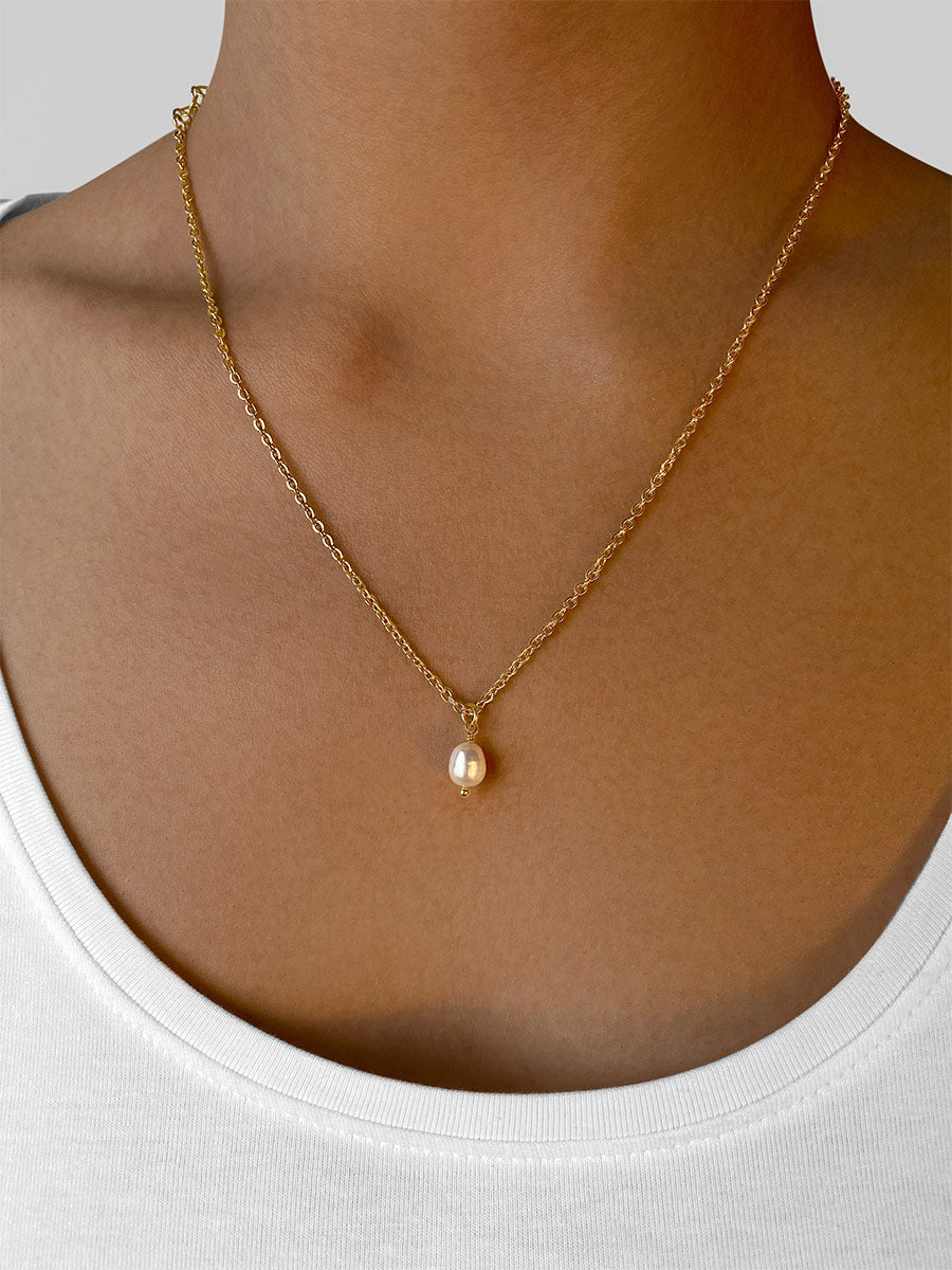 Simple Pearl Pendant – Collier avec Pendentif Perle