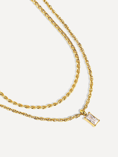 Éclat de Rêve - Collier fin à pendentif inspirant