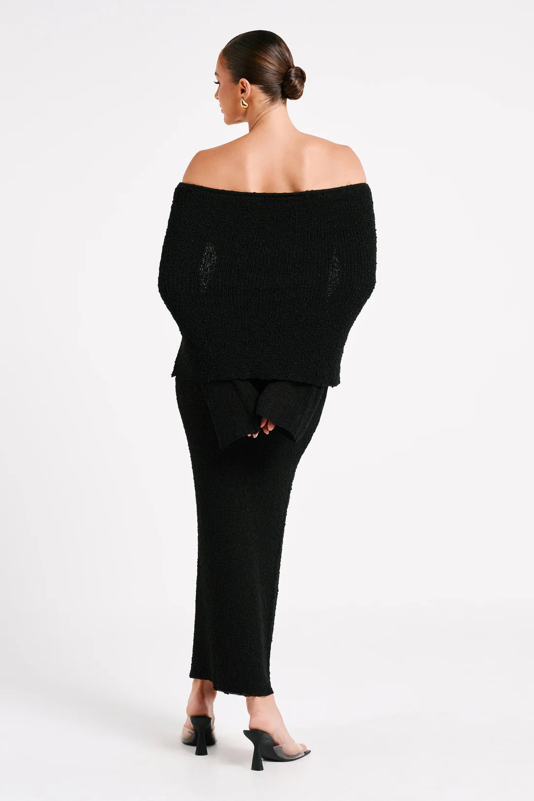 Marisol - Robe Longue Bouclée à Épaules Dénudées