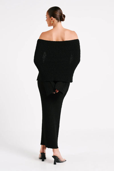 Marisol - Robe Longue Bouclée à Épaules Dénudées