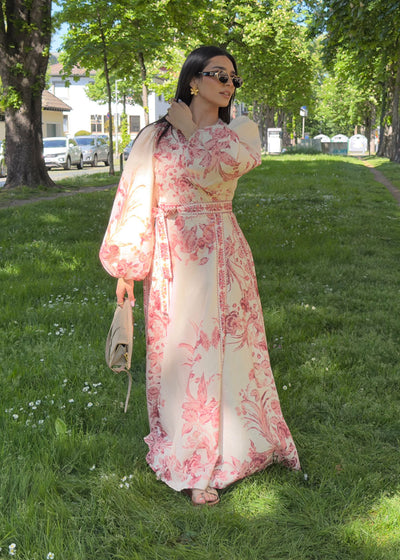 Soline - Robe longue à motif floral
