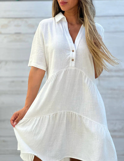 Josianne - Robe d'été décontractée en lin