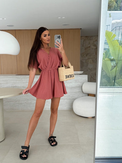 Mali – Combinaison-robe fluide à effet jupe