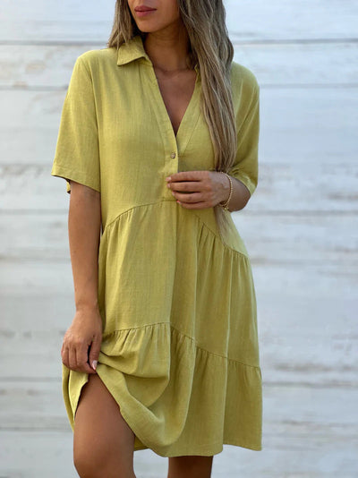 Josianne - Robe d'été décontractée en lin