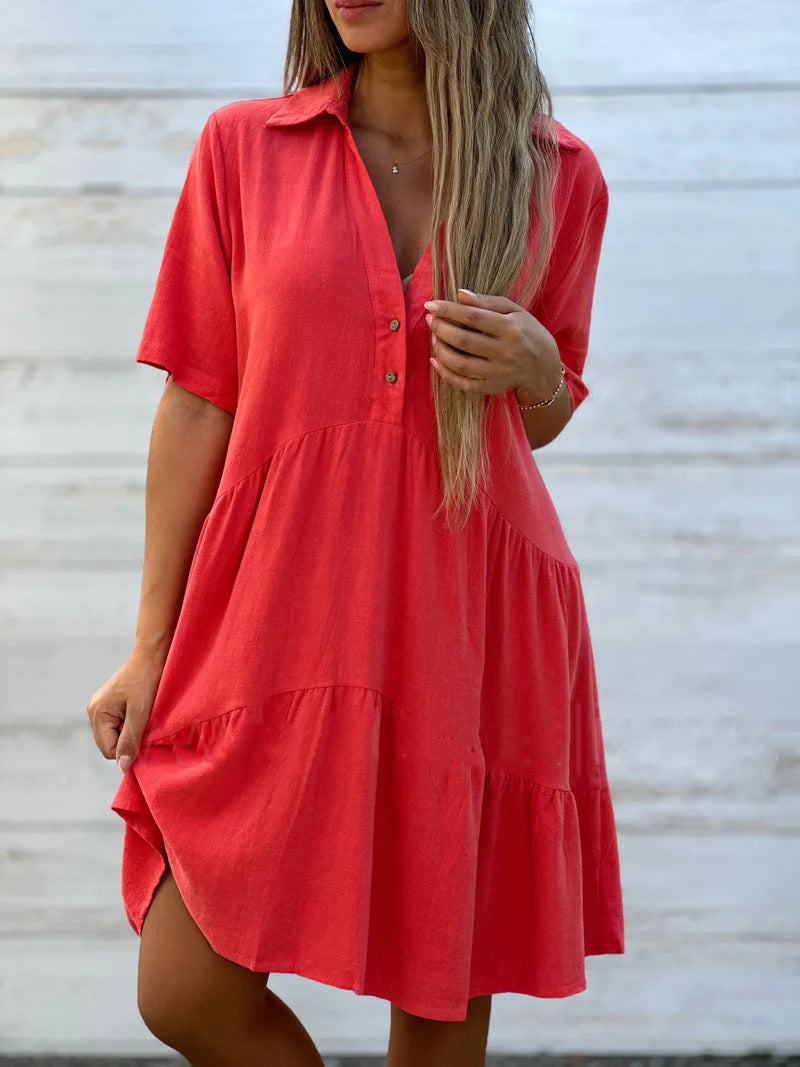 Josianne - Robe d'été décontractée en lin