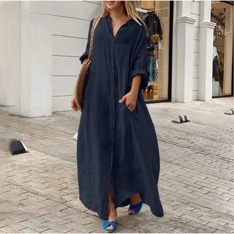 Heidi - Robe chemise oversize en lin