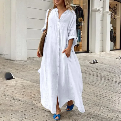 Heidi - Robe chemise oversize en lin