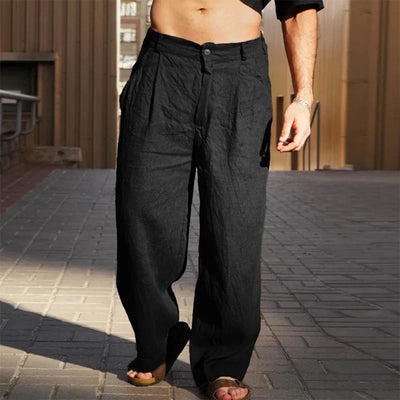Dario - Pantalon large en lin