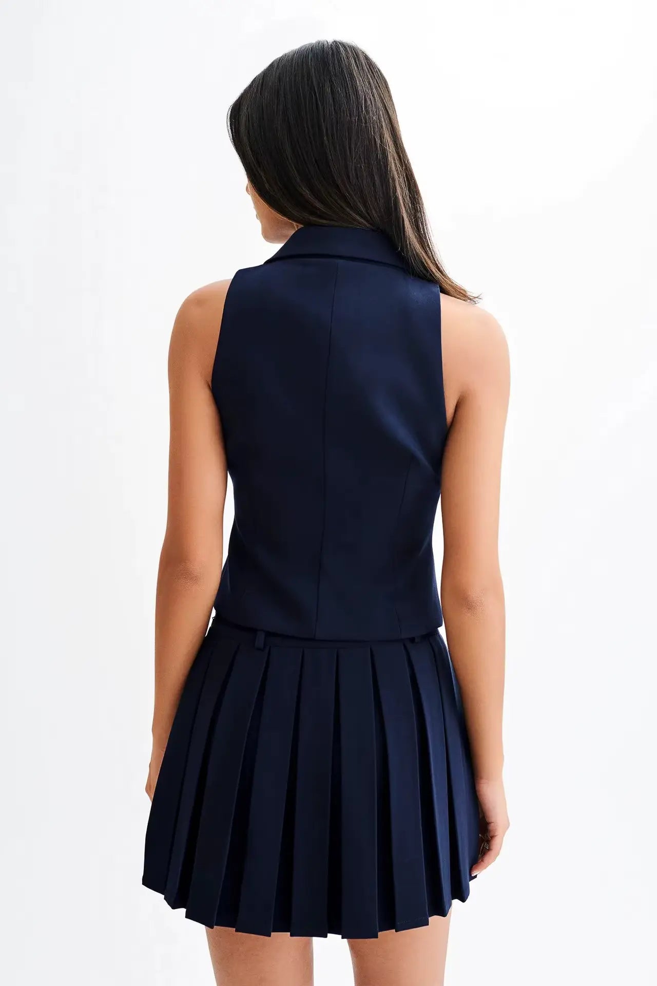 Mura – Ensemble Tailleur Structuré avec Gilet et Jupe