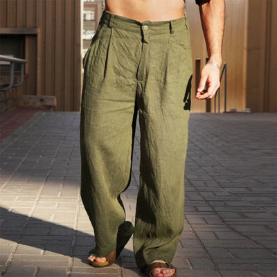 Dario - Pantalon large en lin