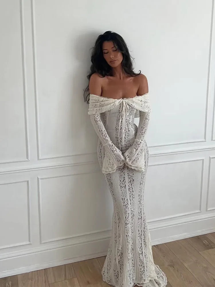 Belle - Robe Longue Élégante en Dentelle