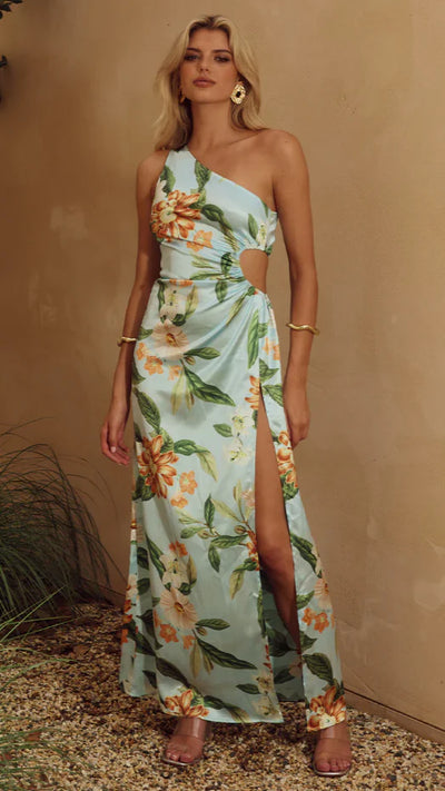 Magalie – Robe Calista vert émeraude
