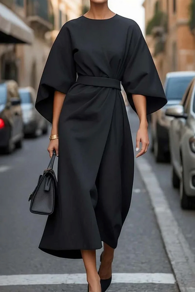 Luciana - Robe Élégante à Manches Lanterne