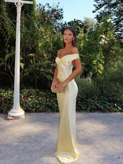 Emory - Robe maxi satin dos nu