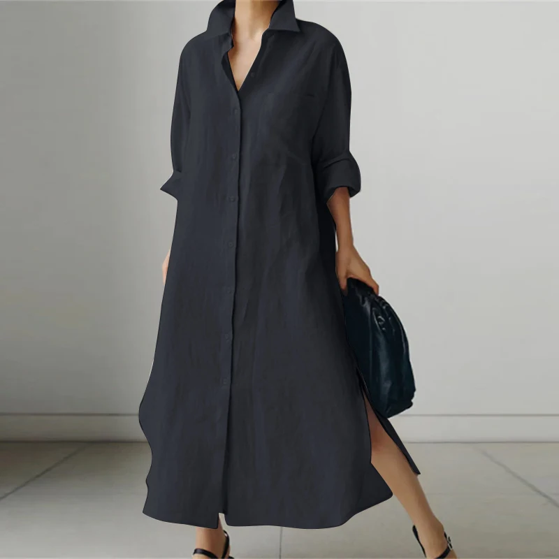 Marie - Robe chemise oversize décontractée