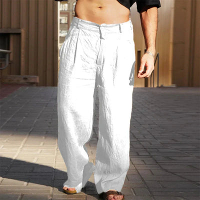 Dario - Pantalon large en lin