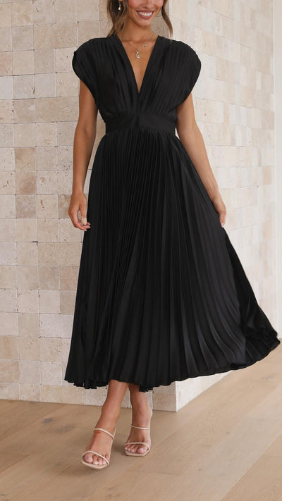 Alexis – Robe Élégante Plissée