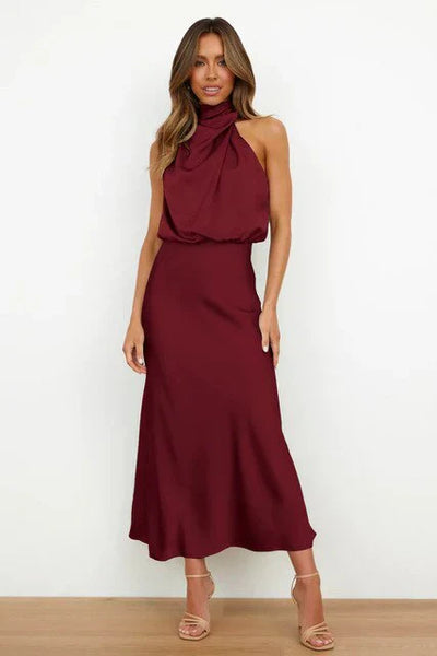 Benthe – Robe Midi Épaules Dénudées