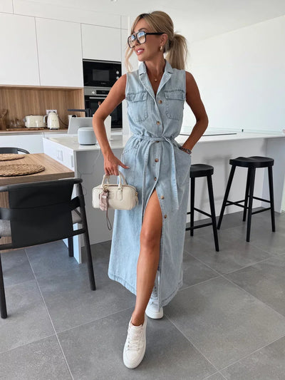 Juliette – Robe Longue en Jean