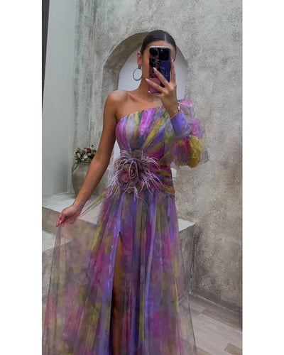 Cecelia – Robe asymétrique à une manche