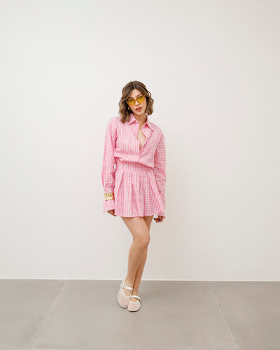 Anna - Robe Chemise à Carreaux