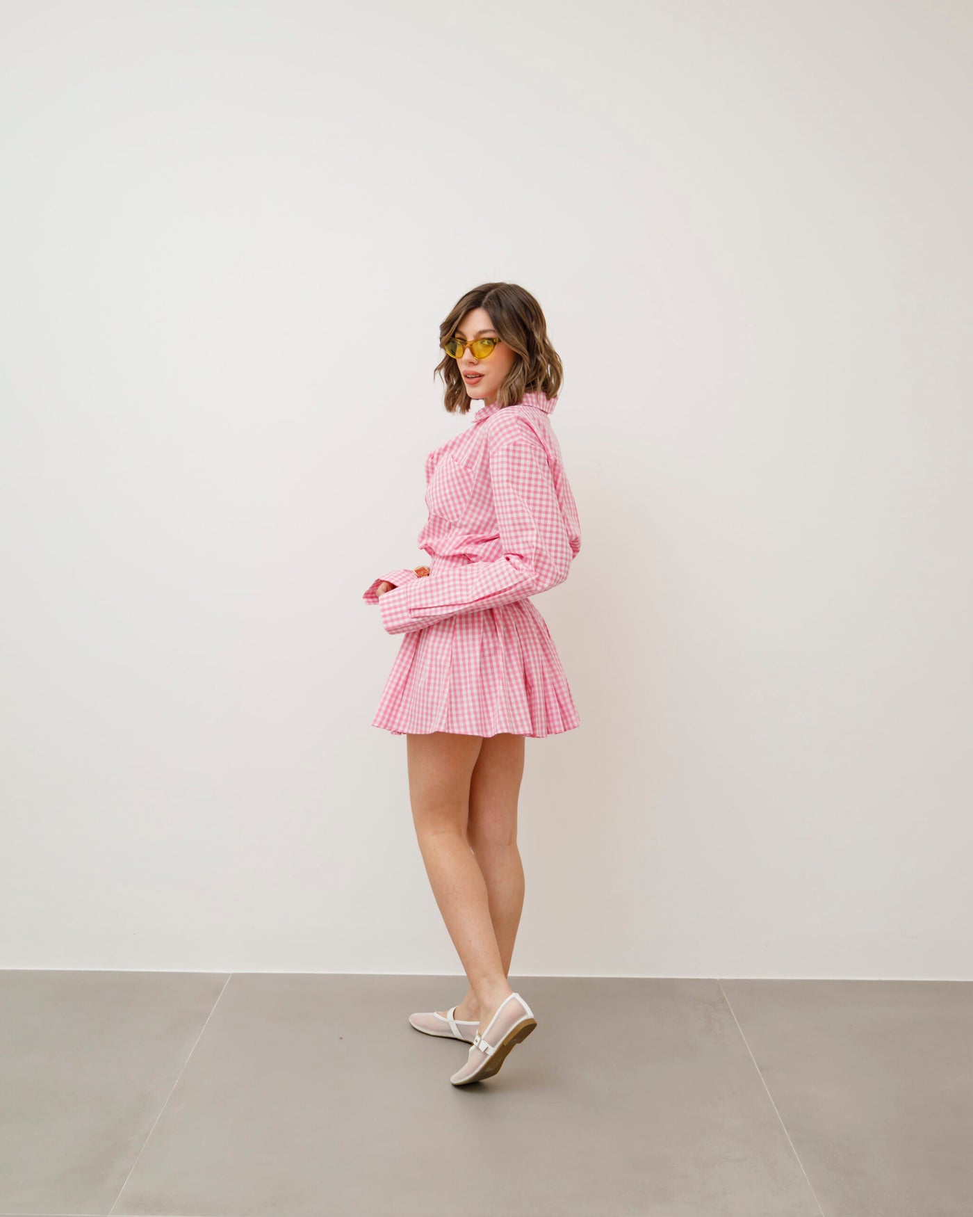 Anna - Robe Chemise à Carreaux