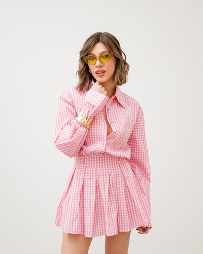 Anna - Robe Chemise à Carreaux