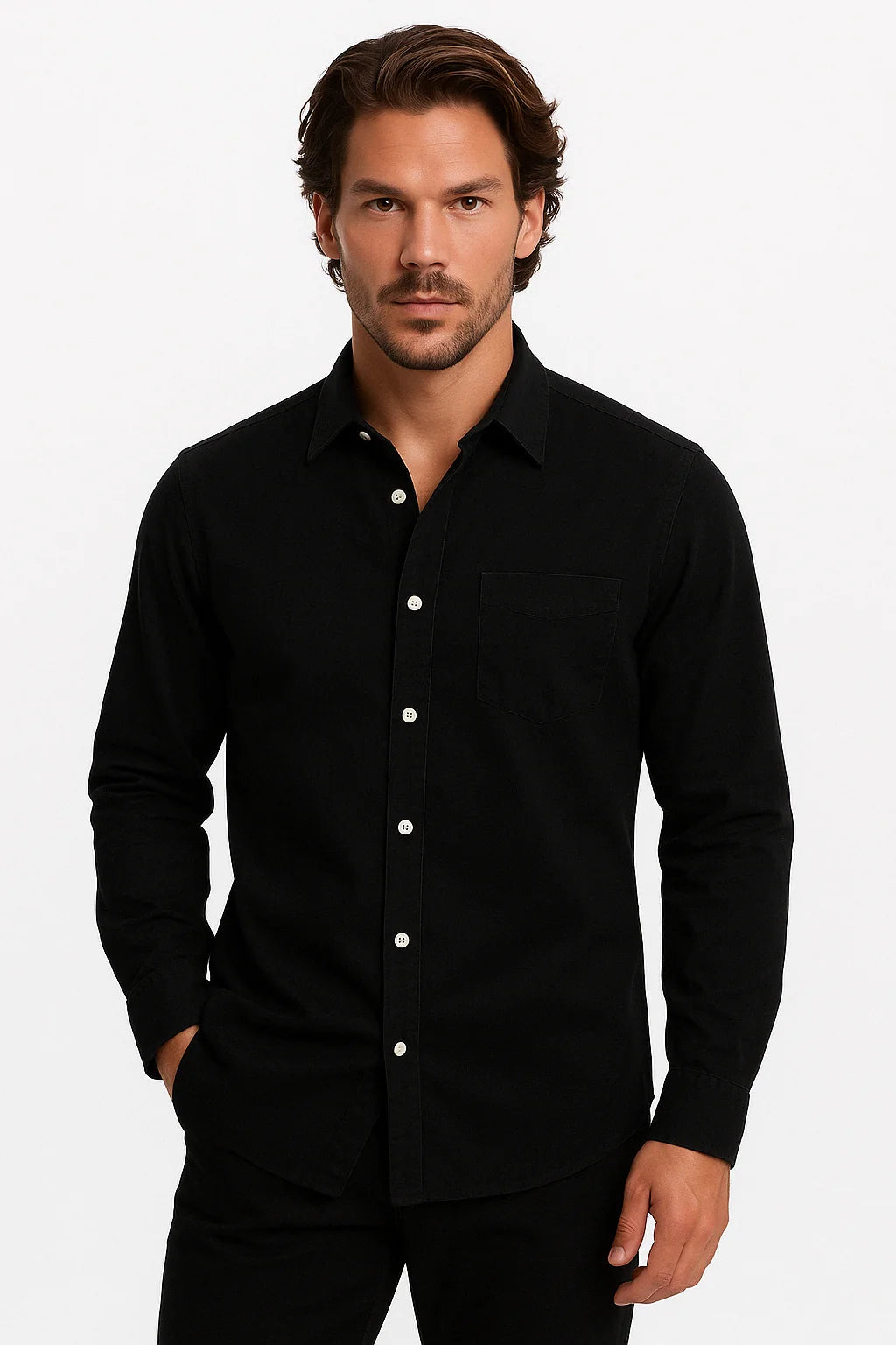 Léon - Chemise classique à col boutonné