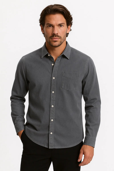 Léon - Chemise classique à col boutonné