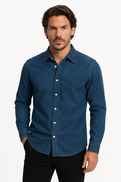 Léon - Chemise classique à col boutonné