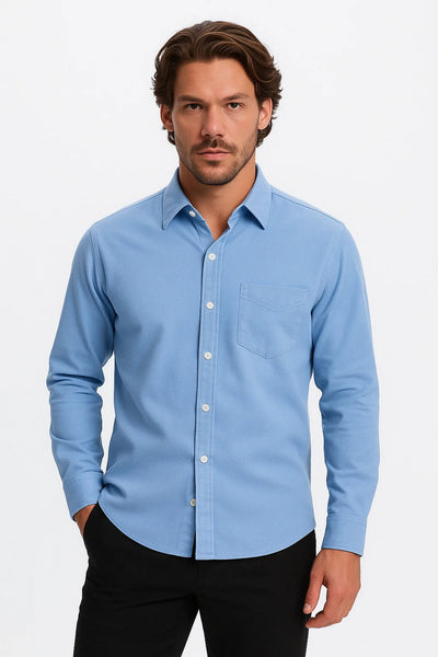 Léon - Chemise classique à col boutonné