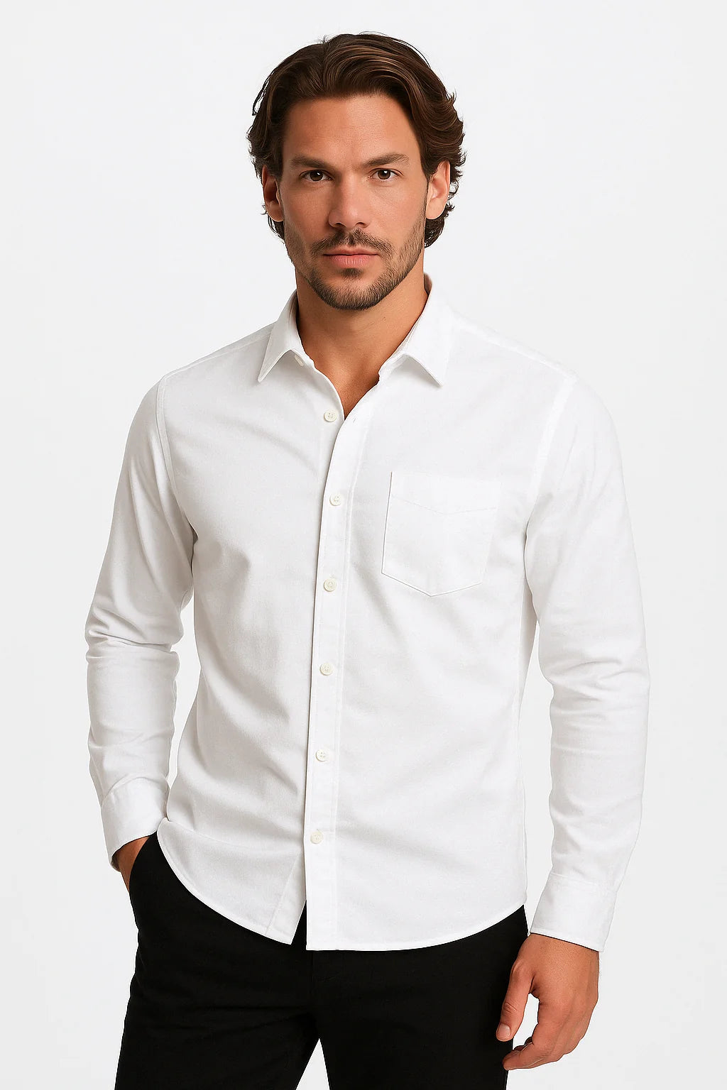Léon - Chemise classique à col boutonné
