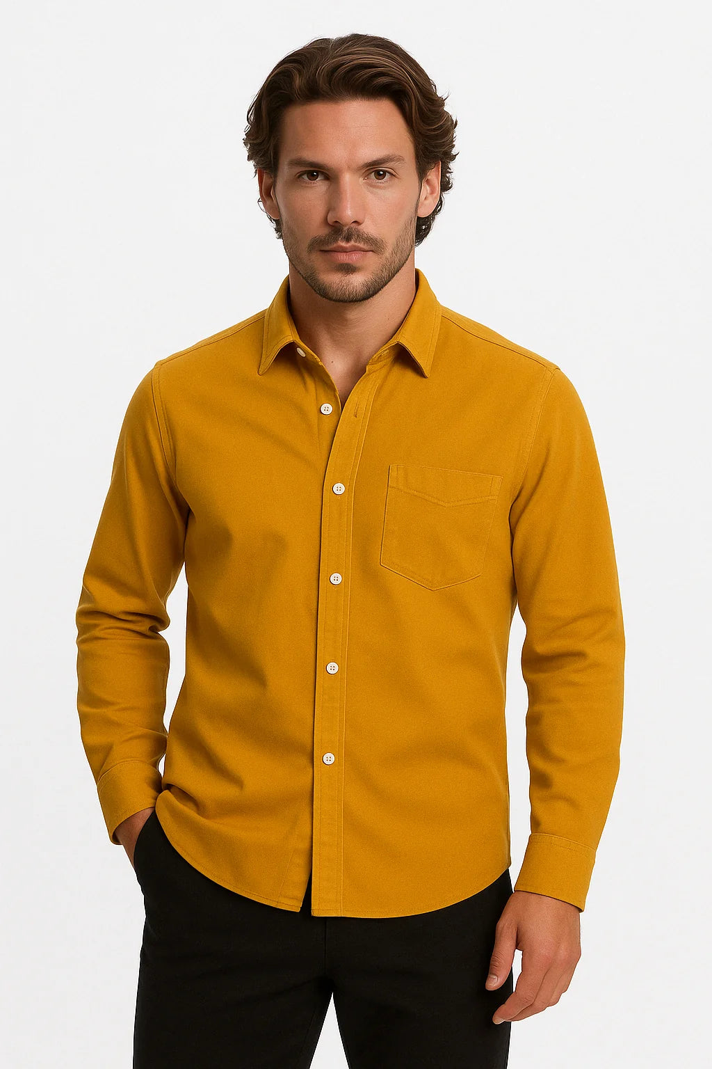 Léon - Chemise classique à col boutonné