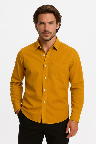 Léon - Chemise classique à col boutonné