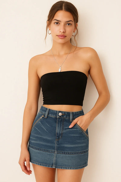 Lisa - upette en denim délavé – style rétro